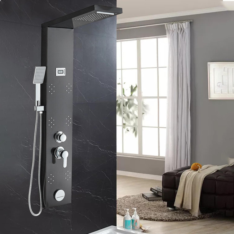 XIAOSHU 47.24" Shower Panel with Fixed Shower Head Wayfair